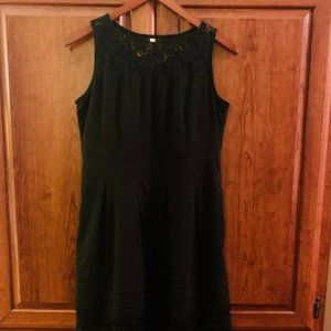 Unbranded | Little Black Dress Sleeveless with Lace Accents | Size L